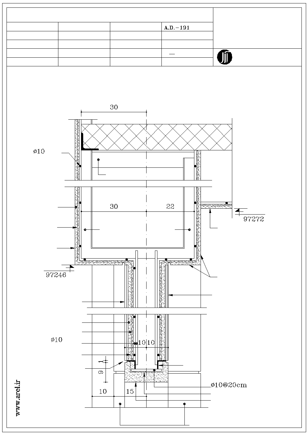 دیتیل نما ، دانلود دیتیل ، نما سازی ،برش دیتیل پیشانی طاق نما